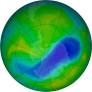 Antarctic ozone map for 2024-12-04